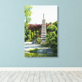 Japanse Tuin Ingepakt Canvas Afdruk (Insitu (Houten vloer))