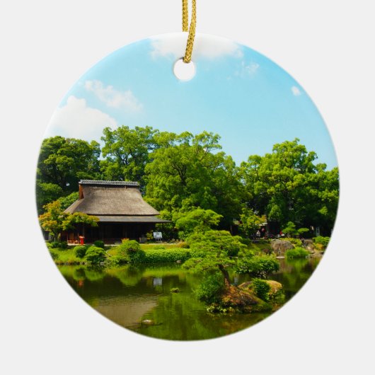 Japanse tuin keramisch ornament (Voorkant)