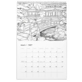 Japanse tuin kleur het zelf kalender (Mar 2027)
