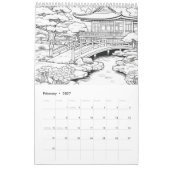 Japanse tuin kleur het zelf kalender (Feb 2027)