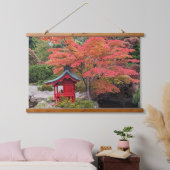 Japanse Tuin Kleurrijke Herfstbladeren Hangend Wandkleed (Slaapkamer)