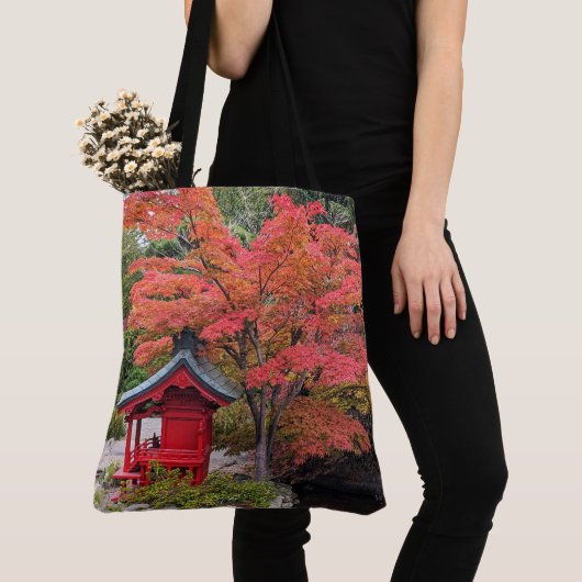 Japanse Tuin Kleurrijke Herfstbladeren Tote Bag (Dichtbij)