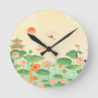 Japanse Tuin Koi Vijver en Waterlelies Kunst
