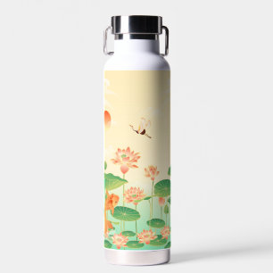 Japanse Tuin Koi Vijver en Waterlelies Kunst Waterfles