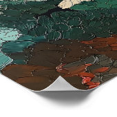 Japanse Tuin Kunstprint Levendig Impressionistisch Poster (Hoek)