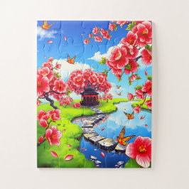 Japanse tuin legpuzzel