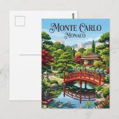 Japanse Tuin Monaco Briefkaart (Voorkant / Achterkant)