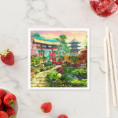 Japanse tuin Pagoda Sakura en waterval Servet (Insitu)