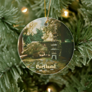 Japanse Tuin, Portland, Oregon Souvenir Keramisch Ornament