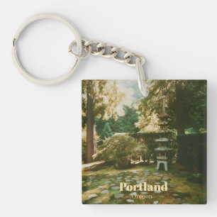 Japanse Tuin, Portland, Oregon Souvenir Sleutelhanger