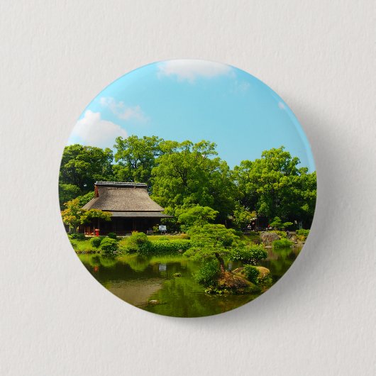 Japanse tuin ronde button 5,7 cm (Voorkant)