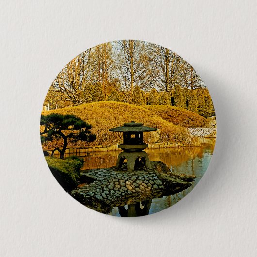 Japanse tuin ronde button 5,7 cm (Voorkant)