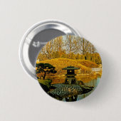 Japanse tuin ronde button 5,7 cm (Voorkant /achterkant)