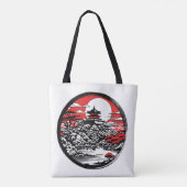 Japanse tuin tote bag (Achterkant)