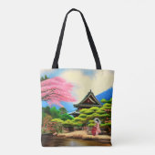 Japanse tuin tote bag (Achterkant)