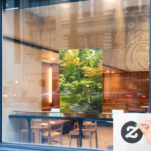 Japanse Tuin - Traditionele Esthetiek Raamsticker (Cafe Raam)