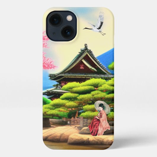 Japanse tuinarchitectuur iPhone hoesje (Achterkant)