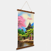 Japanse tuinbouwschildpad hangend wandkleed (Gebogen)