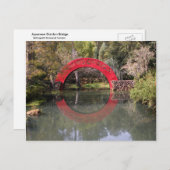 Japanse tuinbrug briefkaart (Voorkant / Achterkant)