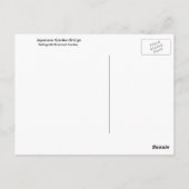 Japanse tuinbrug briefkaart (Achterkant)