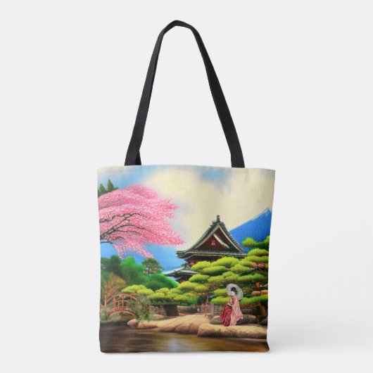 Japanse tuinCanvas tas (Achterkant)