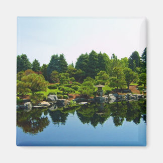 Japanse tuinen in de botanische tuinen van Denver. Magneet