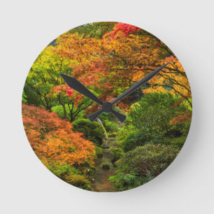 Japanse tuinen in de herfst in Portland, Oregon 2 Ronde Klok
