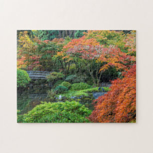 Japanse tuinen in de herfst in Portland, Oregon 3 Legpuzzel