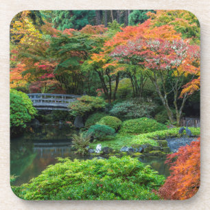 Japanse Tuinen In De Herfst In Portland, Oregon 3 Onderzetter
