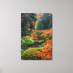 Japanse Tuinen In De Herfst In Portland, Oregon 5 Canvas Afdruk