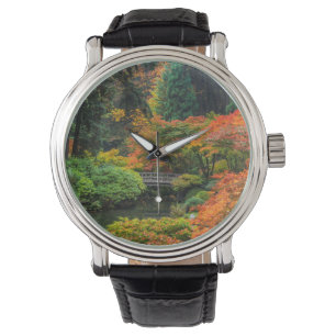 Japanse Tuinen In De Herfst In Portland, Oregon 5 Horloge