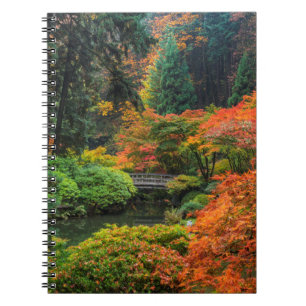 Japanse tuinen in de herfst in Portland, Oregon 5 Notitieboek