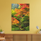 Japanse tuinen in het najaar van Portland, Oregon Canvas Afdruk (Insitu (Woonkamer))