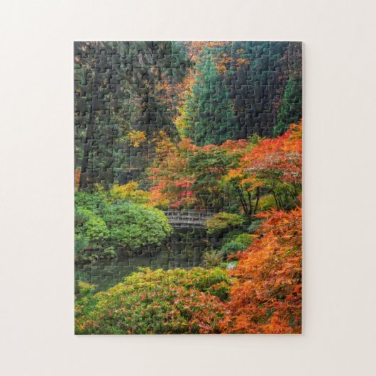 Japanse tuinen in het najaar van Portland, Oregon  Legpuzzel (Verticaal)