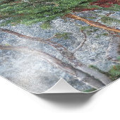 Japanse tuinlantaarn en herfstleien foto afdruk (Hoek)