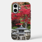 Japanse tuinlantaarn en rode mantel foto Case-Mate iPhone case (Achterkant)