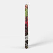 Japanse tuinlantaarn en rode mapelbladeren samsung galaxy hoesje (Rechterkant)