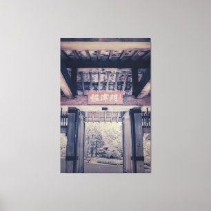 Japanse Tuinpoort Canvas Afdruk