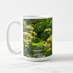 Japanse Tuinschildering Effect Landschap Koffiemok