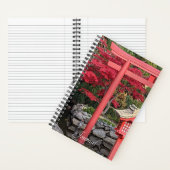 Japanse tuinstructuren en rode esdoornbladeren notitieboek (Binnen)