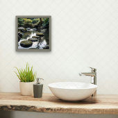 Japanse Tuinvijver met Zen Stones Canvas Afdruk