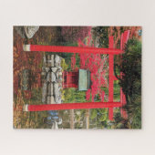 Japanse Tuinvijver Rood Toriihek Legpuzzel (Horizontaal)
