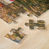 Japanse Tuinvijver Rood Toriihek Legpuzzel (Zijkant)