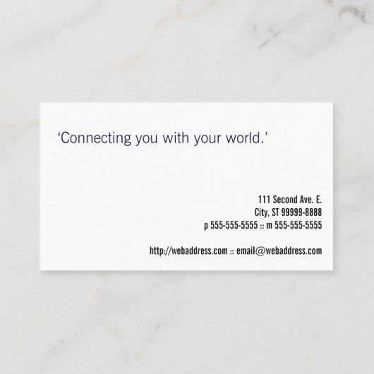 Japanse tuinvlinder visitekaartje (Achterkant)