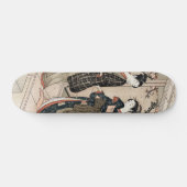 Japanse twee geishas maiko ukiyo-e  persoonlijk skateboard (Horizontaal)