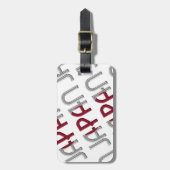 Japanse typografische voorkeuren voor vlagkleuren bagagelabel (Voorkant verticaal)