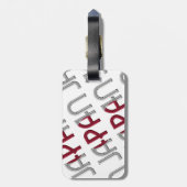 Japanse typografische voorkeuren voor vlagkleuren bagagelabel (Achterkant verticaal)