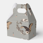 Japanse Uil Nacht Maan Houtsnede Vliegende Nacht Bedankdoosjes (Achterkant)