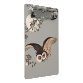 Japanse Uil Nacht Maan Houtsnede Vliegende Nacht Mini Klembord (Schuin)