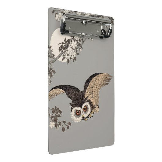 Japanse Uil Nacht Maan Houtsnede Vliegende Nacht Mini Klembord (Schuin)